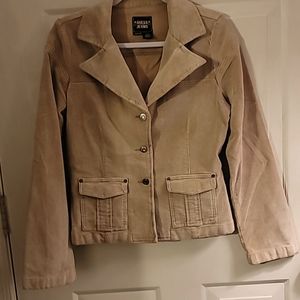 Guess VTG NWOT Tan Stretch  Corduroy Jacket Size L